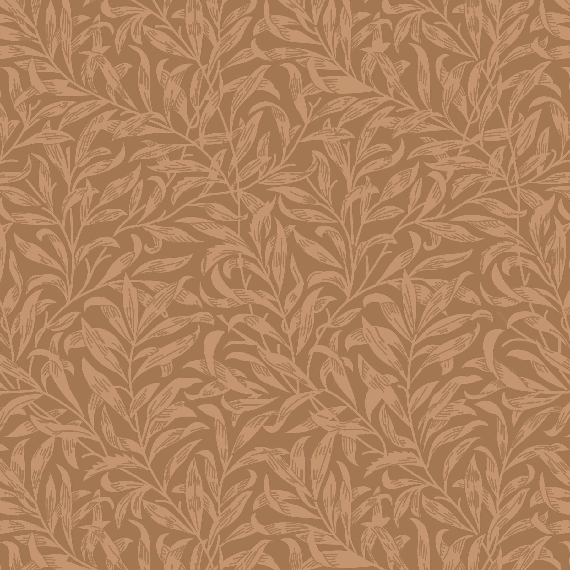 William Morris Willow bough, Light Brown Quilting fabric, cotton fabric -  Price by the Half Metre - The Quilt Sanctuary