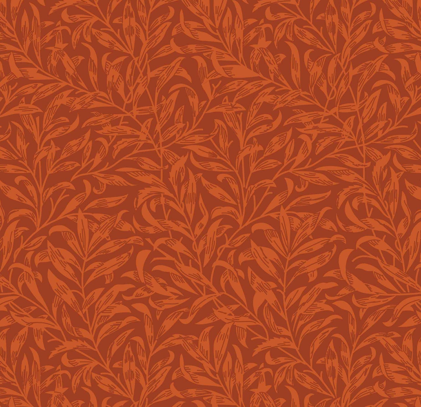 William Morris Willow Bough, Rust Quilting fabric, cotton fabric -  Price by the Half Metre