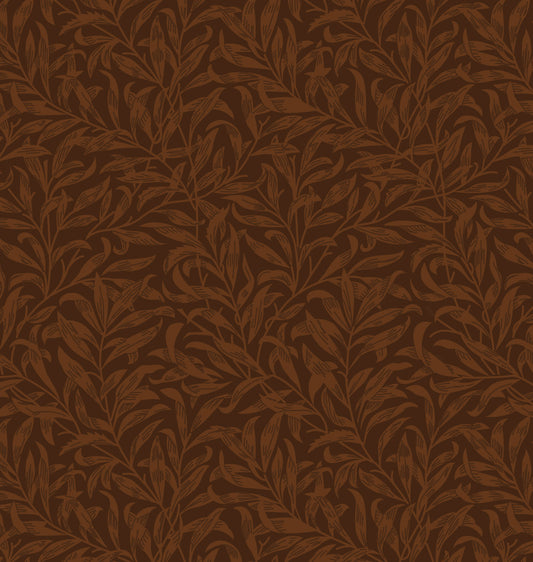 William Morris Willow Bough, Brown Quilting fabric, cotton fabric -  Price by the Half Metre