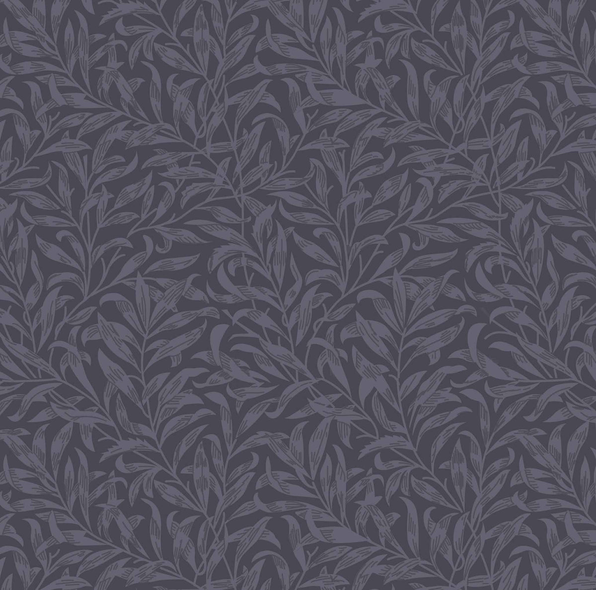 William Morris Willow Bough, Charcoal Quilting fabric, cotton fabric -  Price by the Half Metre