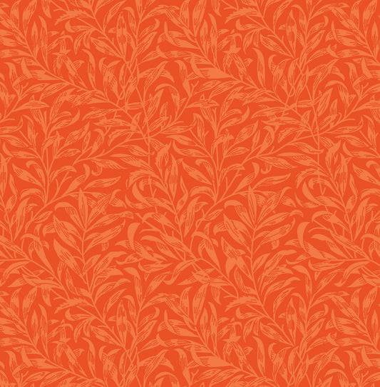 William Morris Willow Bough, Orange Quilting fabric, cotton fabric -  Price by the Half Metre - The Quilt Sanctuary