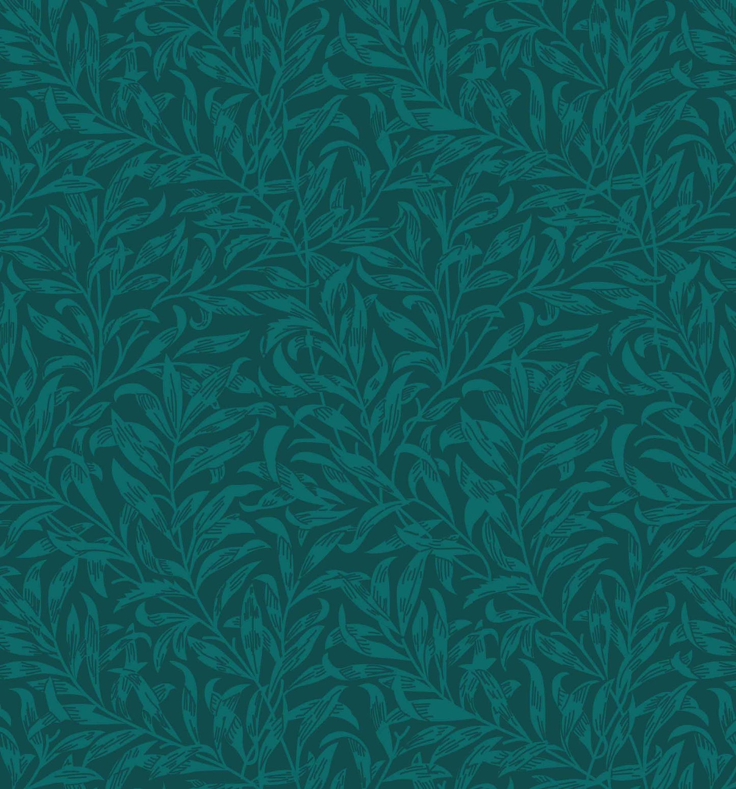 William Morris Willow Bough, Teal Quilting fabric, cotton fabric -  Price by the Half Metre - The Quilt Sanctuary