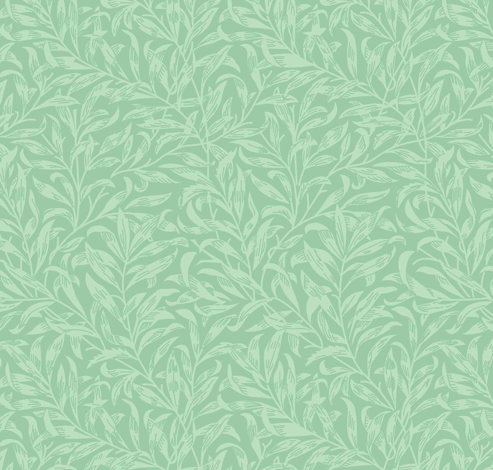 Sage William Morris Willow Bough, Quilting fabric, cotton fabric -  Price by the Half Metre - The Quilt Sanctuary