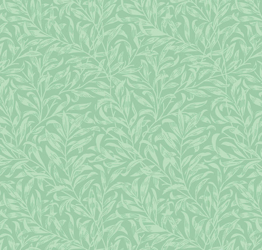 Sage William Morris Willow Bough, Quilting fabric, cotton fabric -  Price by the Half Metre - The Quilt Sanctuary