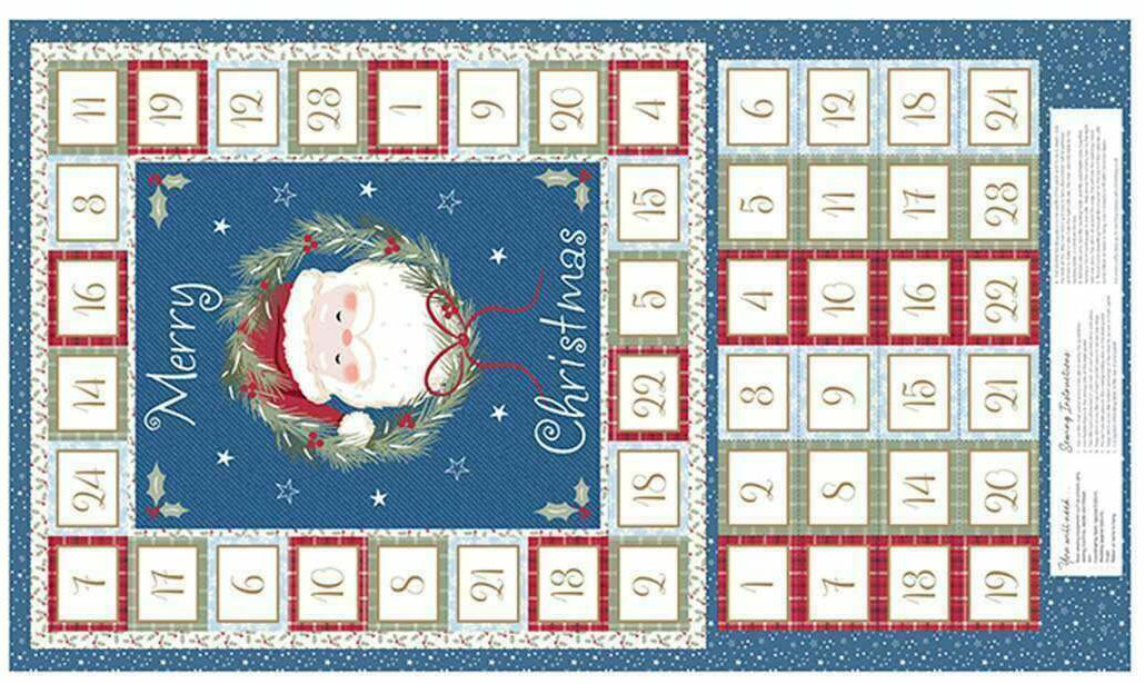Reusable Santa Advent Calendar Fabric Panel – Quilting Craft Christmas Sew