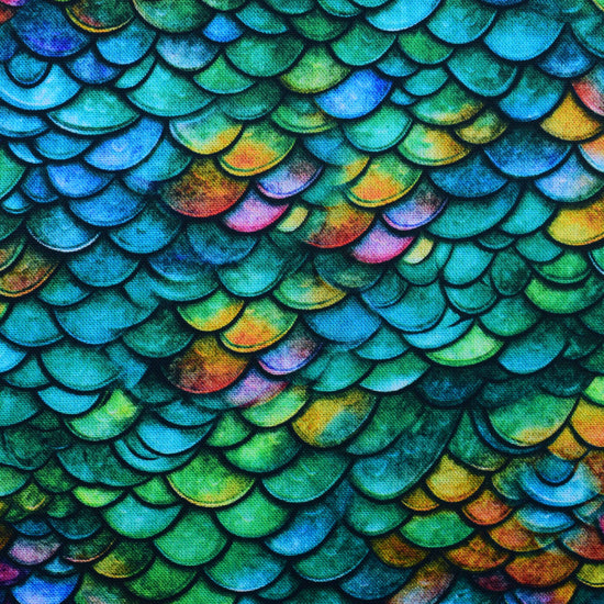 Dragon scales quilting fabric