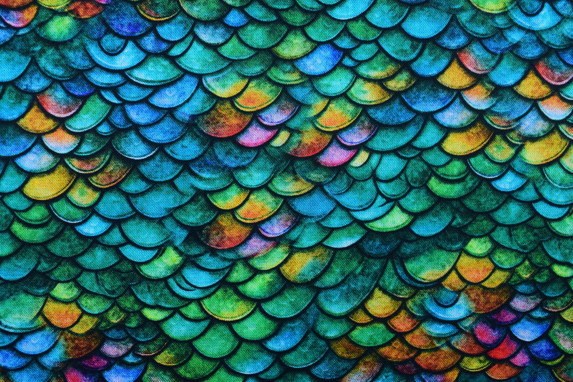 Dragon scales quilting fabric