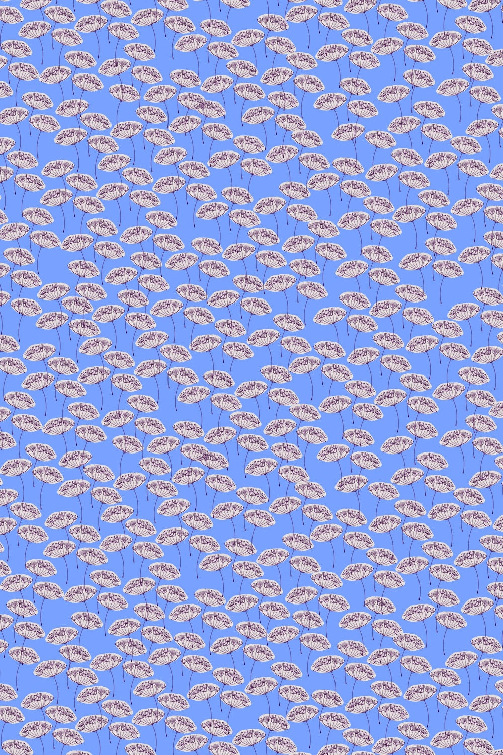 Lilac seedhead fabric, floral quilting fabric, makower fabric - Price by the Half Metre The Quilt Sanctuary