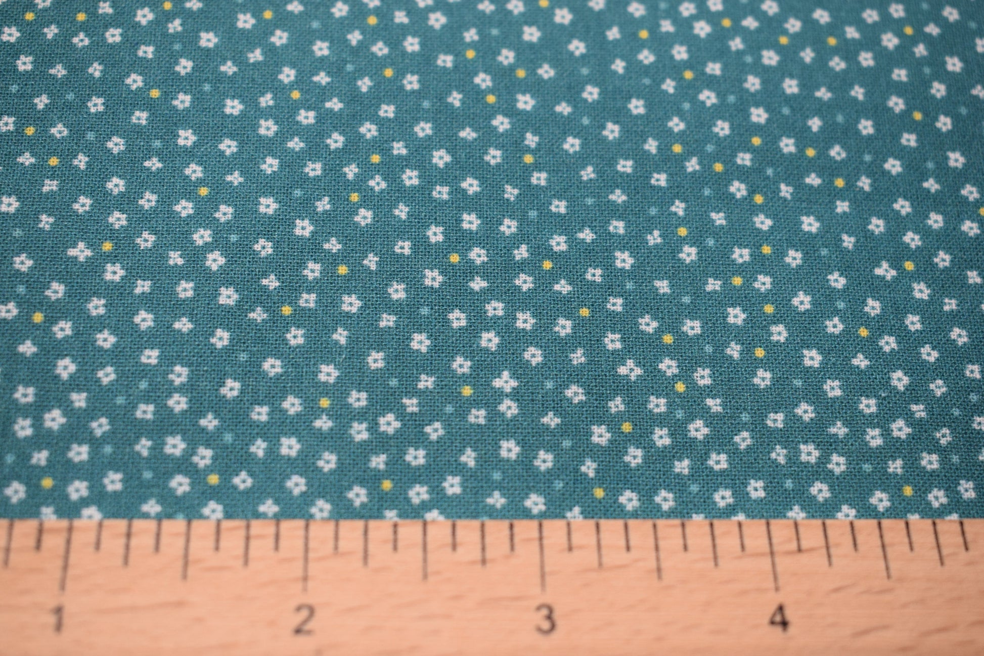 turquoise flower fabric, floral Quilting fabric, cotton fabric, pale blue fabric, Price by the Half Metre The Quilt Sanctuary