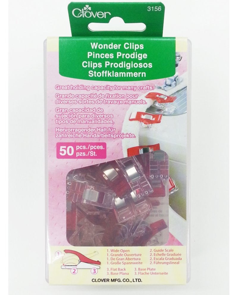 wonder clips, Clover wonderclips, fabric holders, fabric clips, quilt binding, sewing clip, craft clip, quilting gift, 50 piece, notions The Quilt Sanctuary