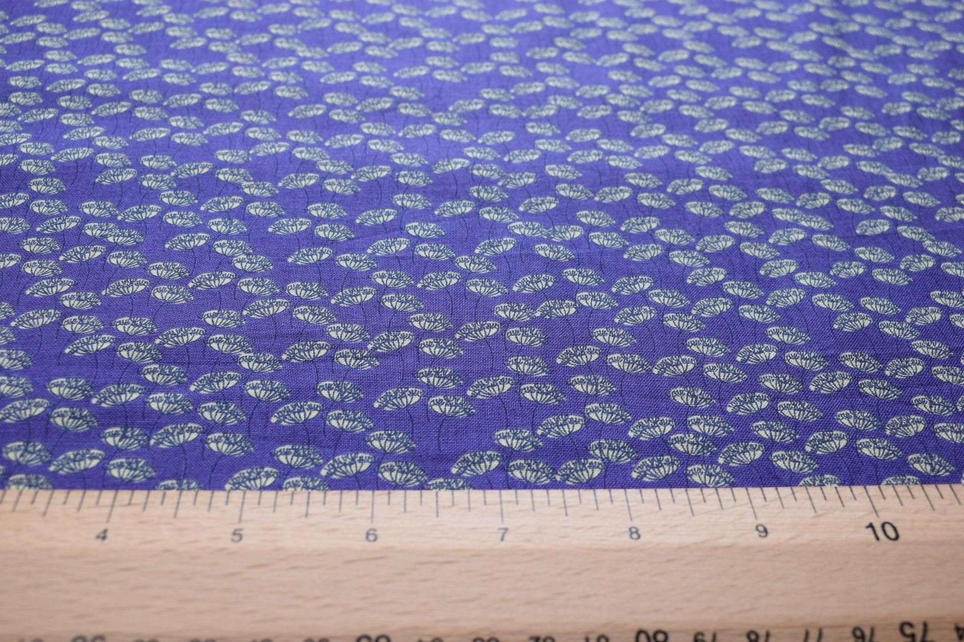 Purple fabric,Quilting fabric, yellow seeds, floral fabric, by inprint Jane Makower - Seedheads 44 inch wide The Quilt Sanctuary