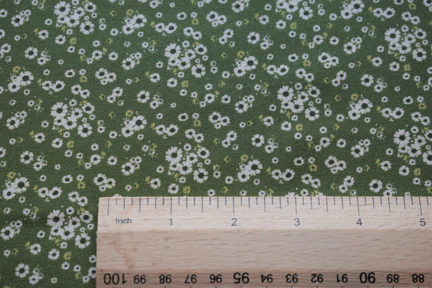 green floral fabric, flower Quilting fabric, cotton fabric, green fabric, Price by the Half Metre The Quilt Sanctuary