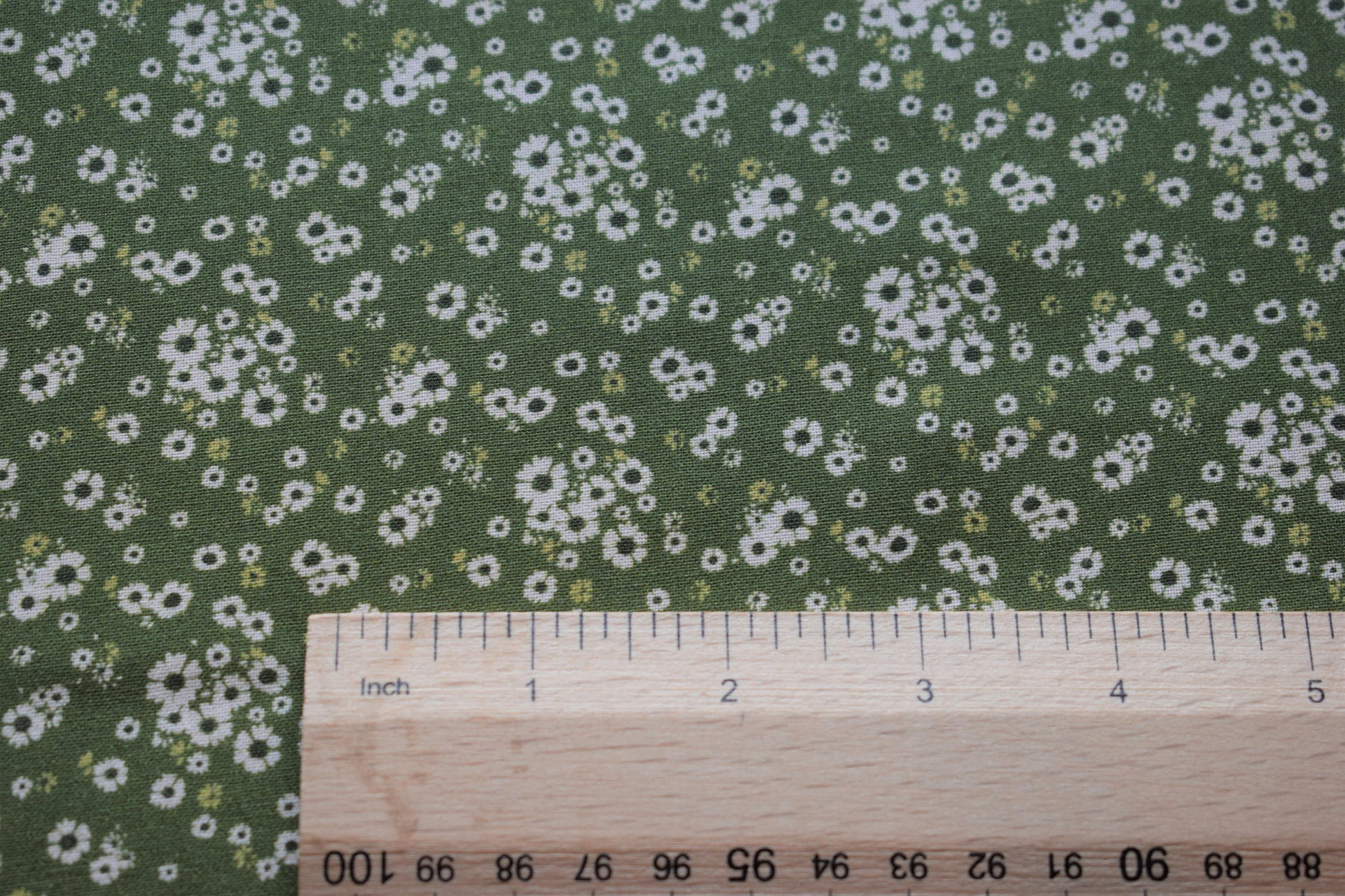 green floral fabric, flower Quilting fabric, cotton fabric, green fabric, Price by the Half Metre The Quilt Sanctuary