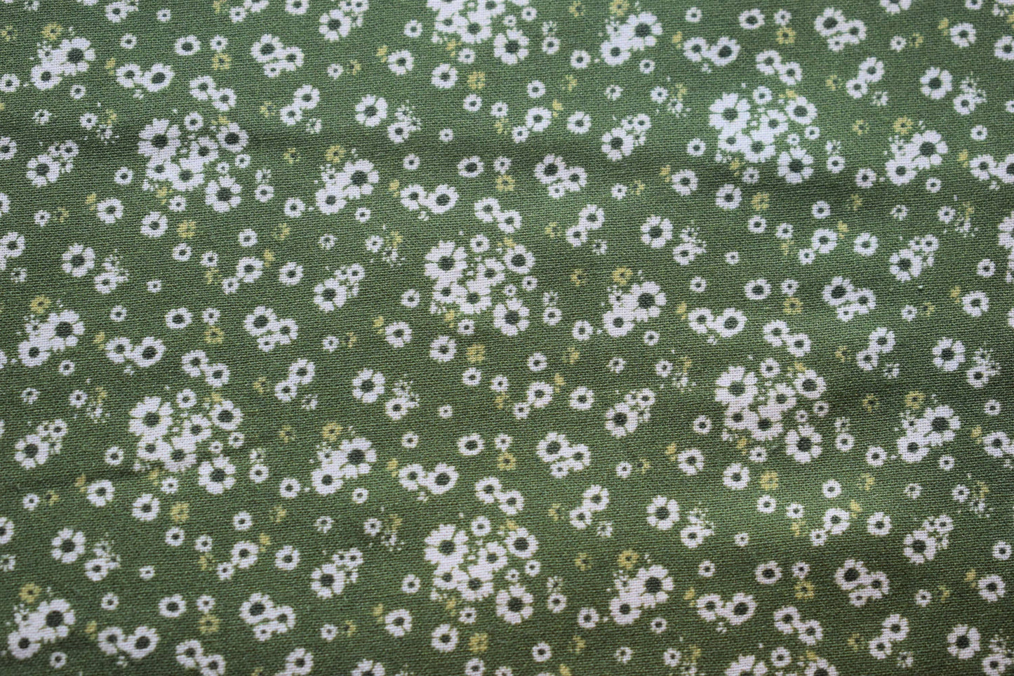 green floral fabric, flower Quilting fabric, cotton fabric, green fabric, Price by the Half Metre The Quilt Sanctuary