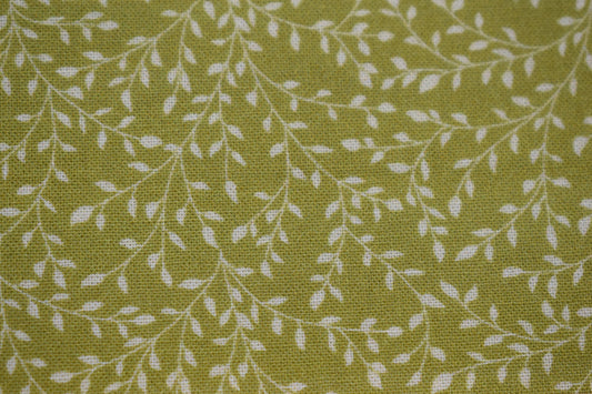 lime green fabric, vine pattern Quilting fabric, cotton fabric, dressmaking fabric, Price by the Half Metre The Quilt Sanctuary