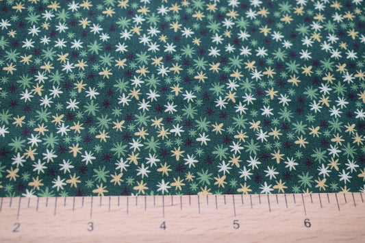 Star fabric, stars Quilting fabric, cotton fabric, twinkle fabric, indigo fabrics, green fabric, fabric by the metre, yellow fabric The Quilt Sanctuary