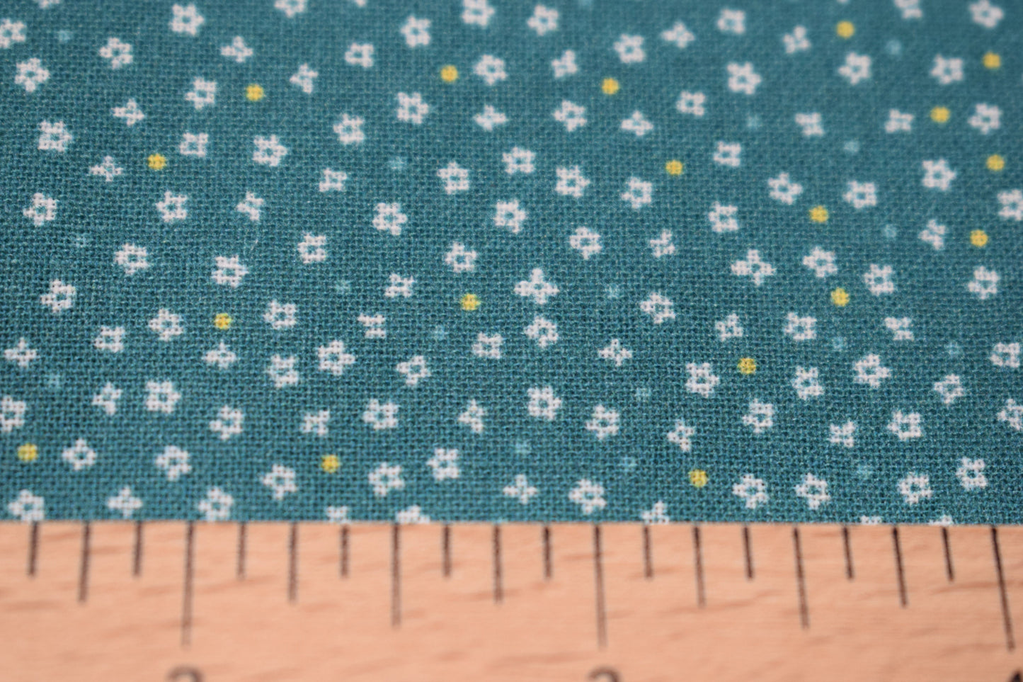 turquoise flower fabric, floral Quilting fabric, cotton fabric, pale blue fabric, Price by the Half Metre The Quilt Sanctuary