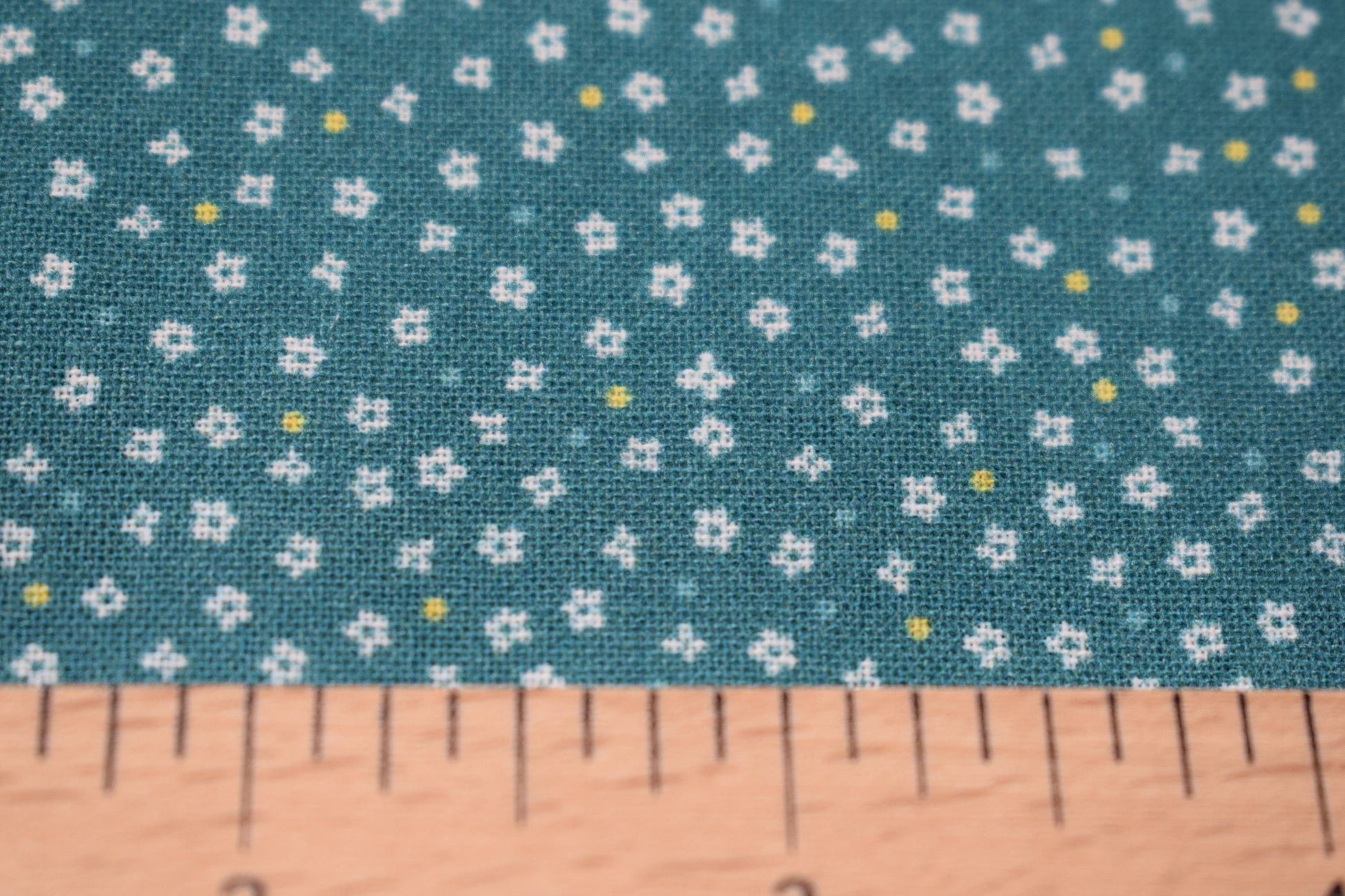 turquoise flower fabric, floral Quilting fabric, cotton fabric, pale blue fabric, Price by the Half Metre The Quilt Sanctuary