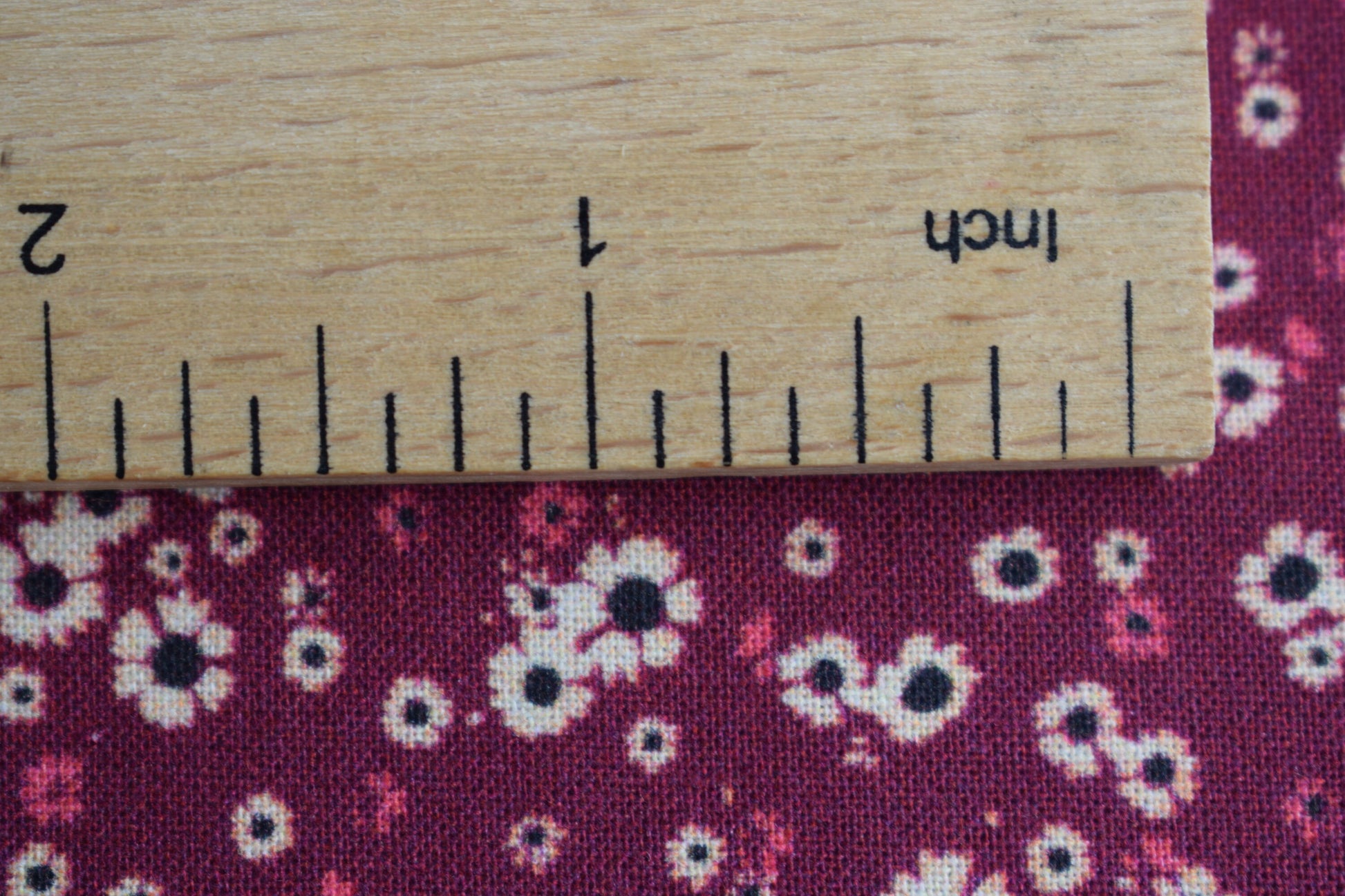 burgundy floral fabric, flower Quilting fabric, cotton fabric, burgundy fabric, Price by the Half Metre, The Quilt Sanctuary
