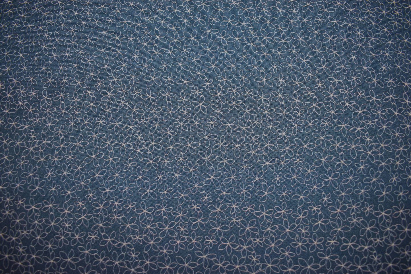 Navy floral fabric, stencil flower Quilting fabric, cotton fabric, Navy fabric, Price by the Half Metre The Quilt Sanctuary