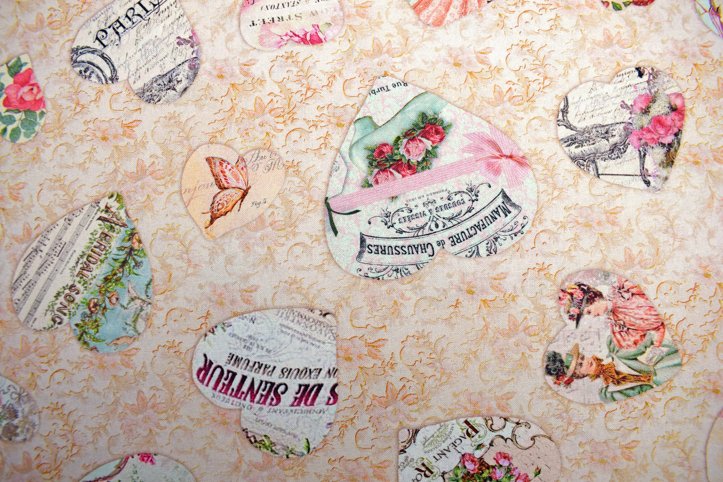 Valentine Fat Quarter bundle, quilting fabric bundle, heart fabric, quilting fabric, cotton fabric, victorian fabric, love fabric The Quilt Sanctuary
