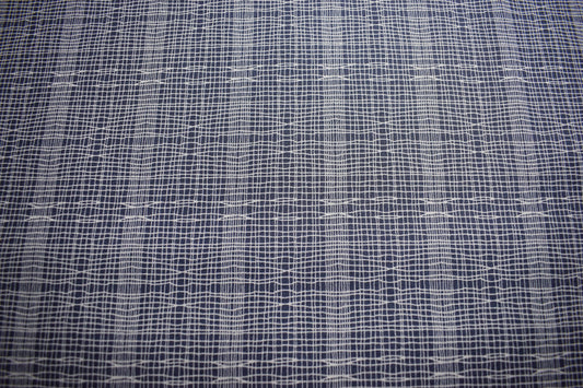 Dark blue fabric, checked fabric, Quilting fabric, makower fabric, cotton fabric, Price by the Half Metre The Quilt Sanctuary