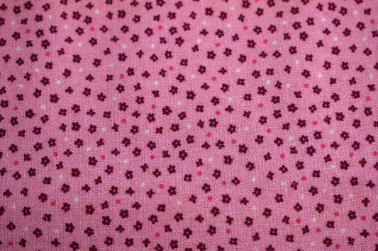 salmon pink floral fabric, flower Quilting fabric, cotton fabric, pink fabric, Price by the Half Metre The Quilt Sanctuary