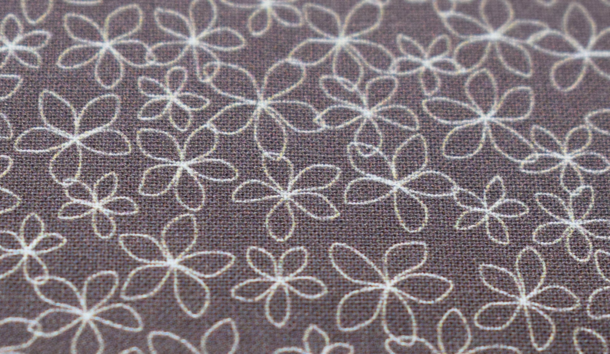 Brown floral fabric, stencil flower Quilting fabric, cotton fabric, brown fabric, Price by the Half Metre The Quilt Sanctuary
