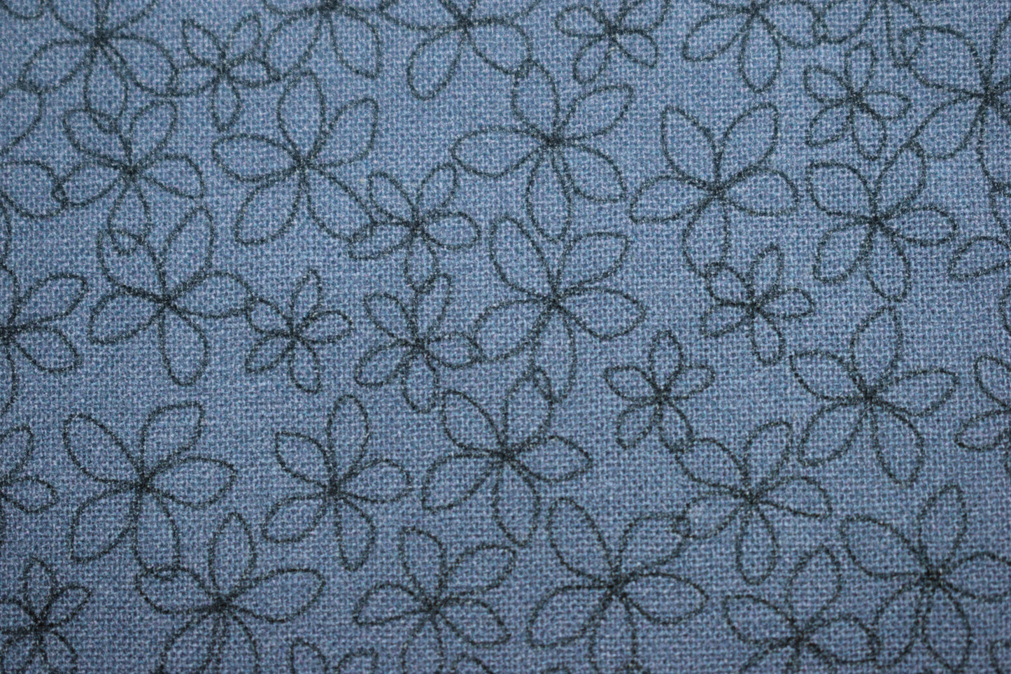 Pale Blue floral fabric, stencil flower Quilting fabric, cotton fabric, blue fabric, Price by the Half Metre The Quilt Sanctuary