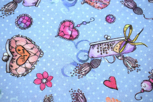 Valentines day fabric, heart fabric, quilting fabric, cotton fabric, Price by the Half Metre The Quilt Sanctuary