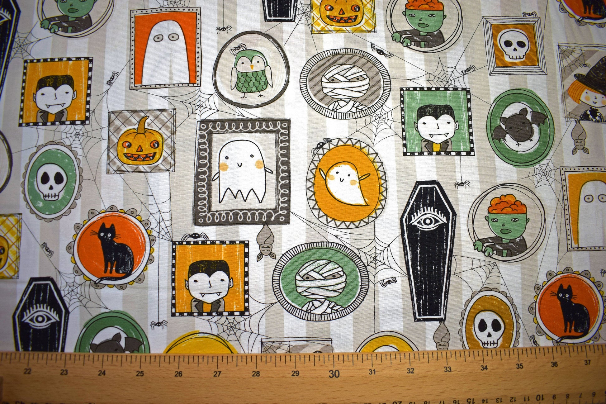 Monster Fabric, Halloween fabric, Quilting fabric, - Price by the Half Metre The Quilt Sanctuary