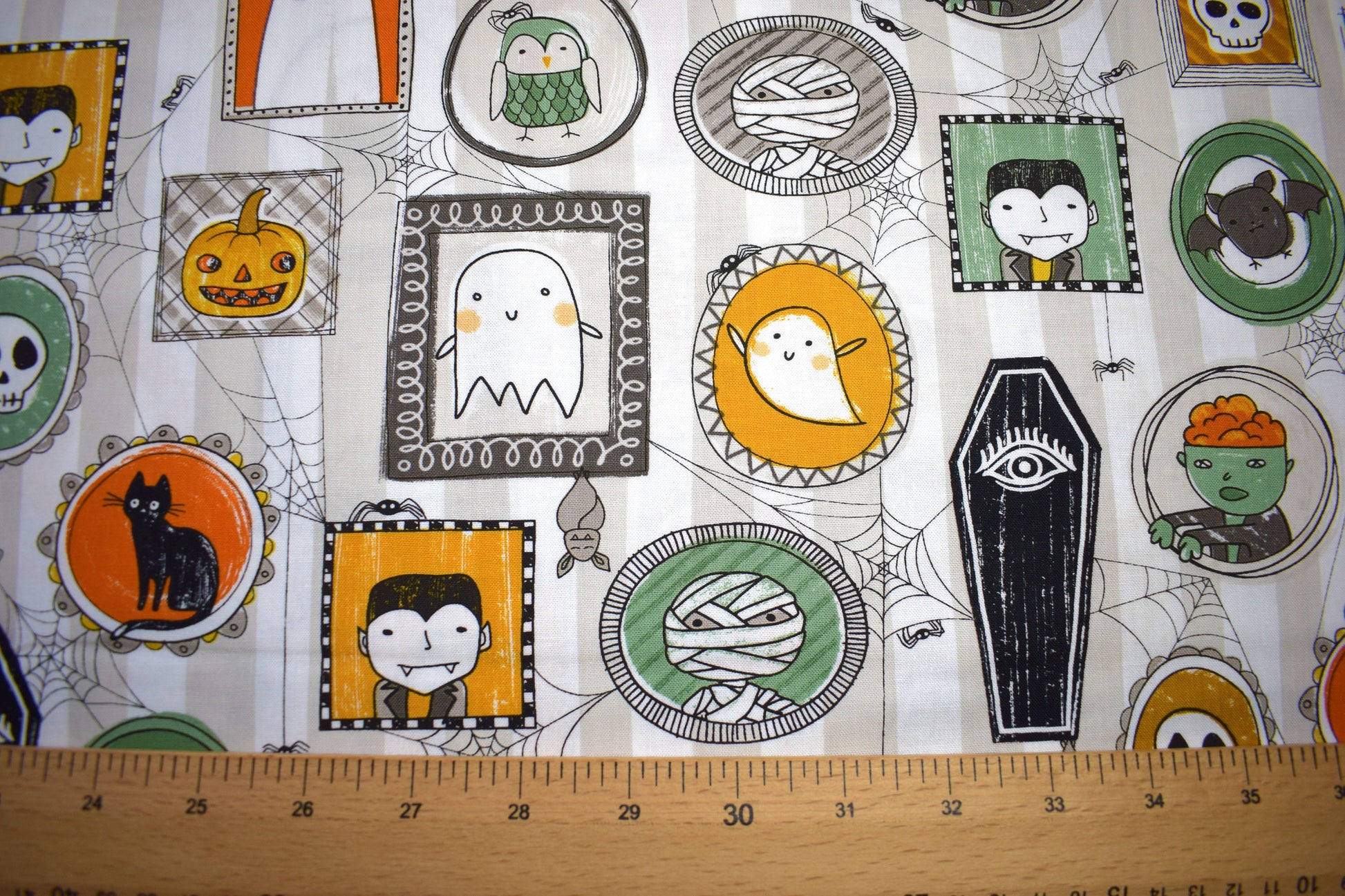 Monster Fabric, Halloween fabric, Quilting fabric, - Price by the Half Metre The Quilt Sanctuary