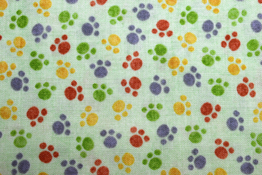 paw print fabric, jungle buddies fabric, Quilting fabric, cotton fabric, quilting treasures, childrens fabric, Price by the Half Metre The Quilt Sanctuary