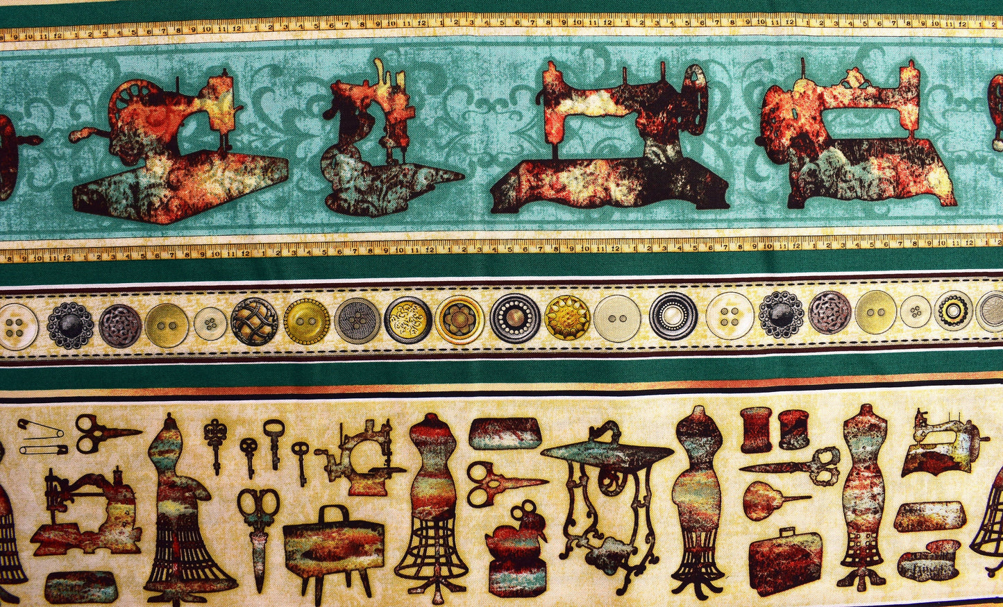 sewing motif fabric , cotton fabric, quilting fabric, quilt fabric, dan morris, quilting treasures, fabric borders The Quilt Sanctuary