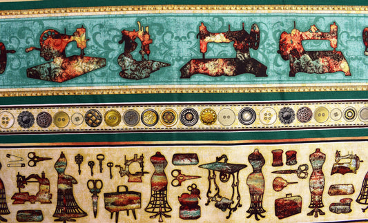 sewing motif fabric , cotton fabric, quilting fabric, quilt fabric, dan morris, quilting treasures, fabric borders The Quilt Sanctuary