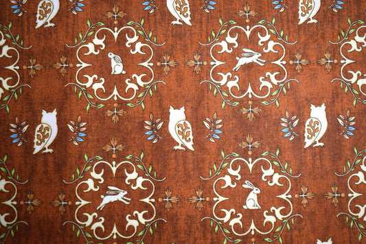 Rabbit fabric, owl fabric, bunny fabric, Quilting fabric, cotton fabric, quilting treasures, Price by the Half Metre The Quilt Sanctuary