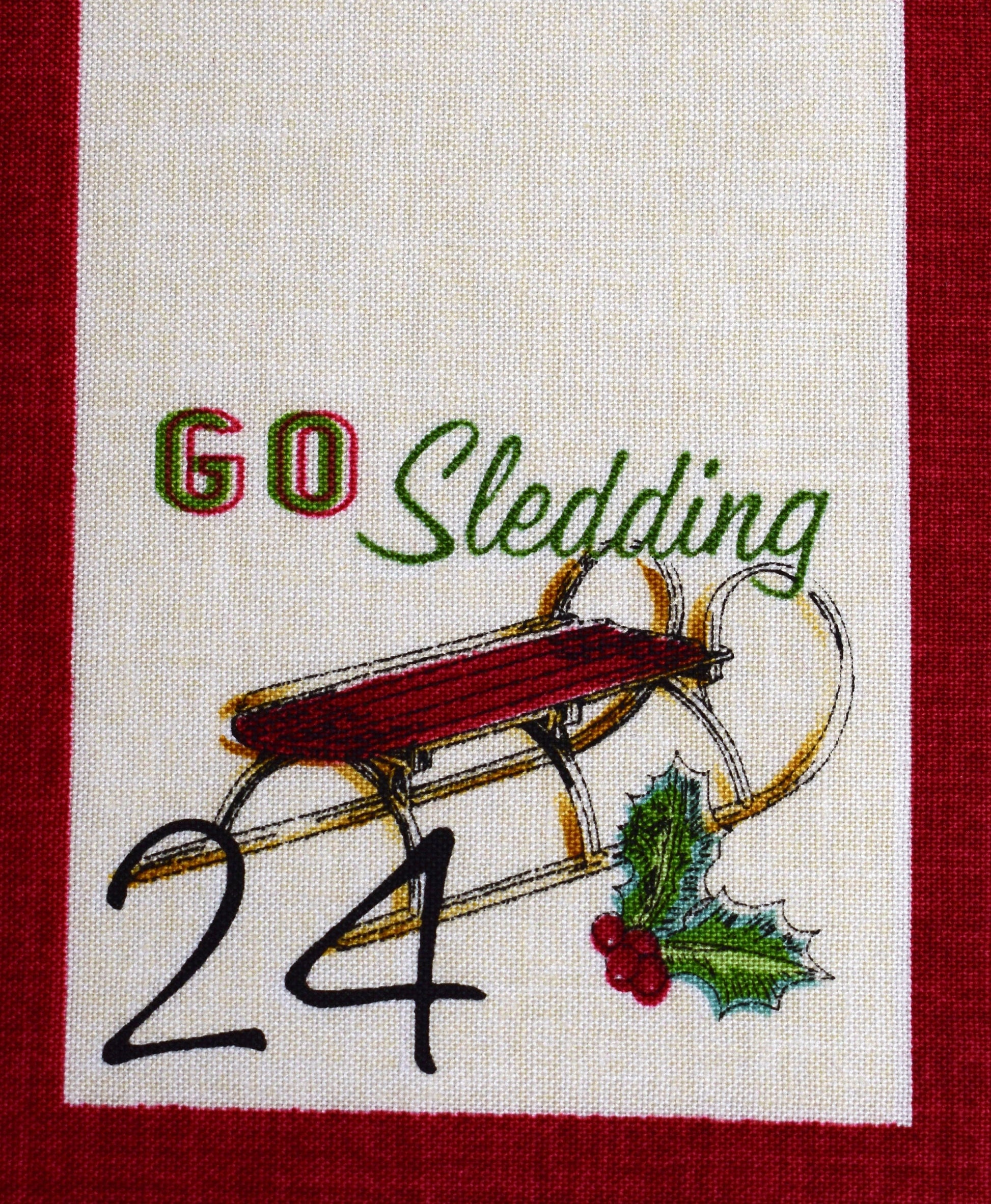 fabric advent calendar kit, christmas countdown, reusable advent calendar, quilting kit, mountain lodge, reindeer fabric, quilting panel The Quilt Sanctuary