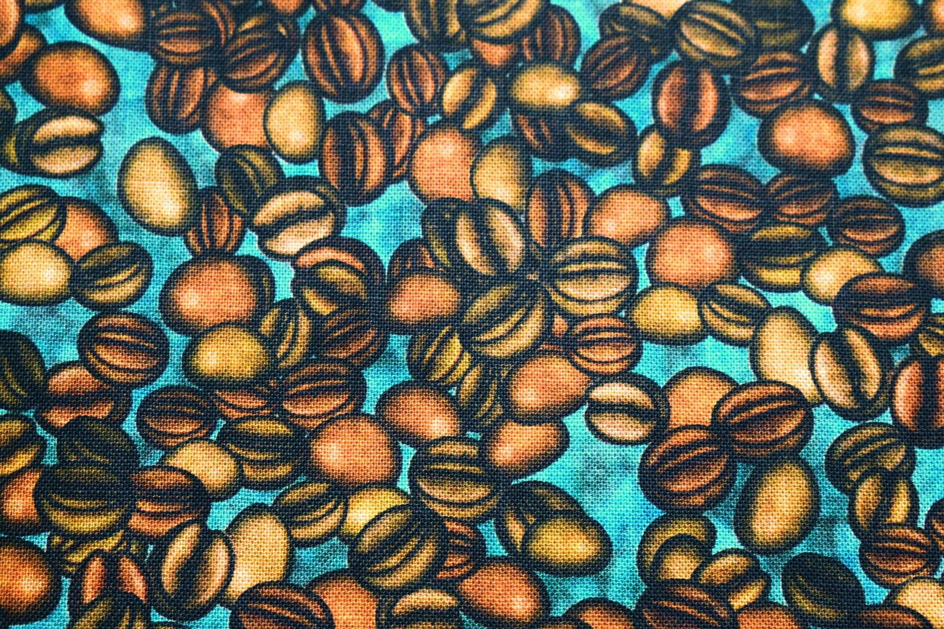 Coffee bean fabric, Quilting fabric, cotton fabric, quilting treasures, cafe all day - Price by the Half Metre The Quilt Sanctuary