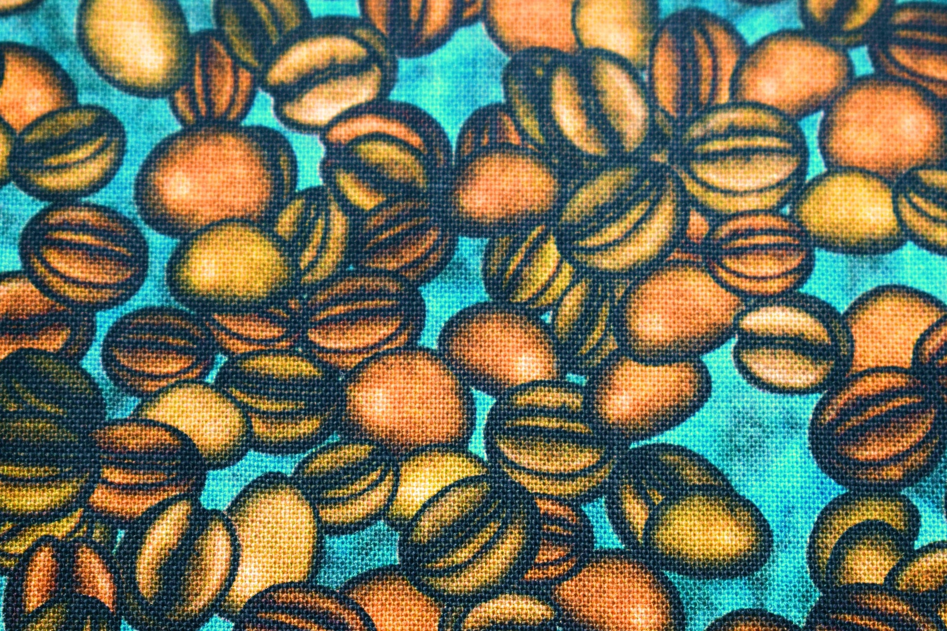 Coffee bean fabric, Quilting fabric, cotton fabric, quilting treasures, cafe all day - Price by the Half Metre The Quilt Sanctuary