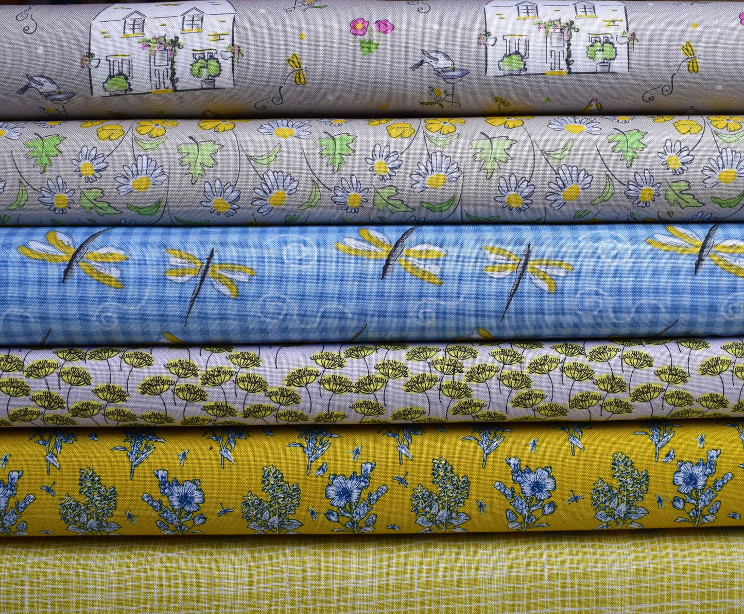 Spring time fabric bundle, Country cottage fabric bundle, Quilting fabrics The Quilt Sanctuary