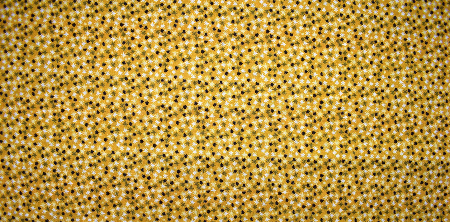Yellow Star fabric, star Quilting fabric, cotton fabric, Price by the Half Metre The Quilt Sanctuary
