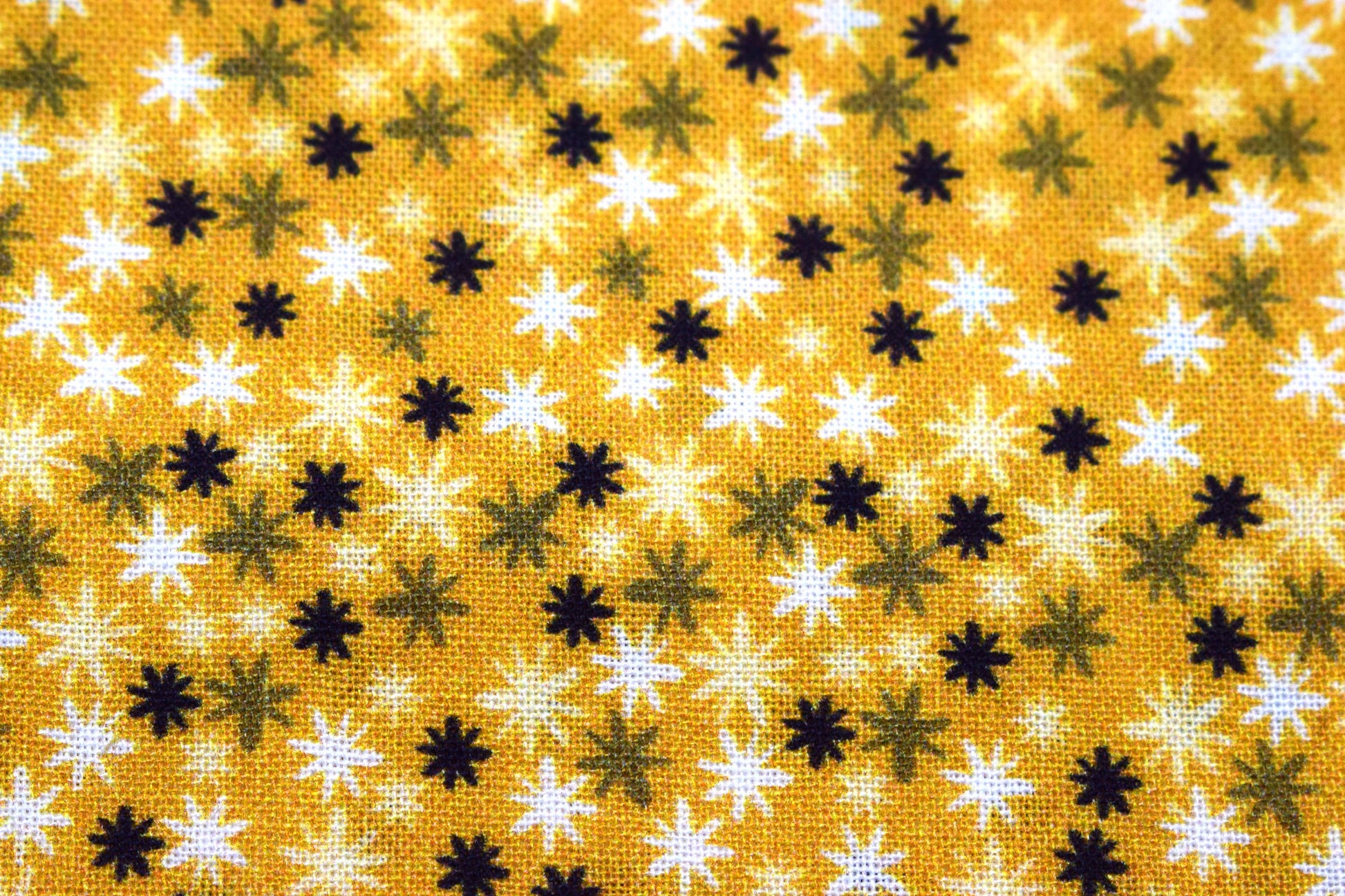 Yellow Star fabric, star Quilting fabric, cotton fabric, Price by the Half Metre The Quilt Sanctuary