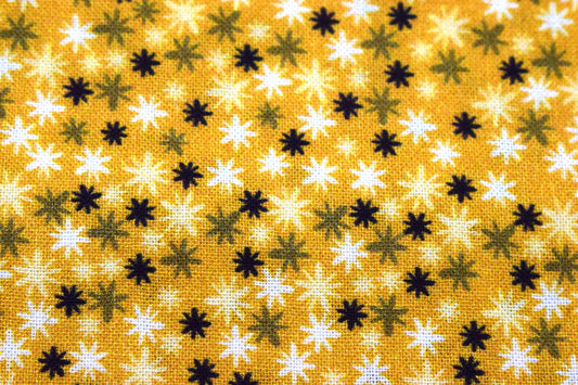 Yellow Star fabric, star Quilting fabric, cotton fabric, Price by the Half Metre The Quilt Sanctuary