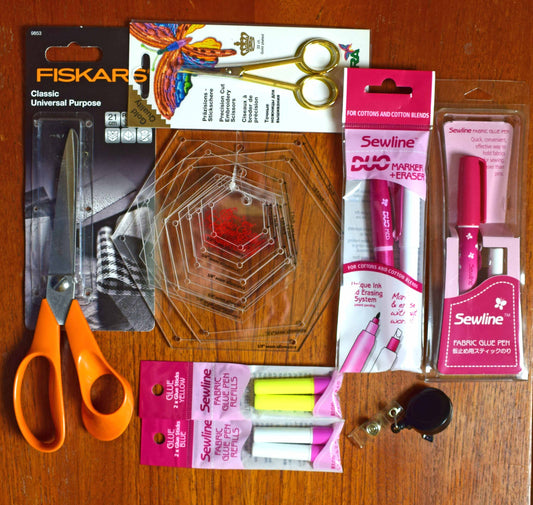 English Paper Piecing Starter kit, crafting starter pack, The Quilt Sanctuary