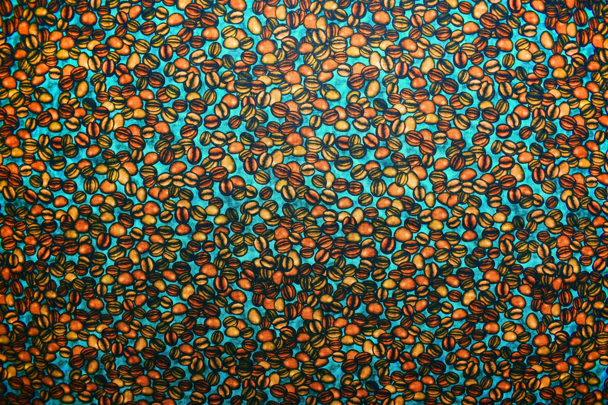 Coffee bean fabric, Quilting fabric, cotton fabric, quilting treasures, cafe all day - Price by the Half Metre The Quilt Sanctuary
