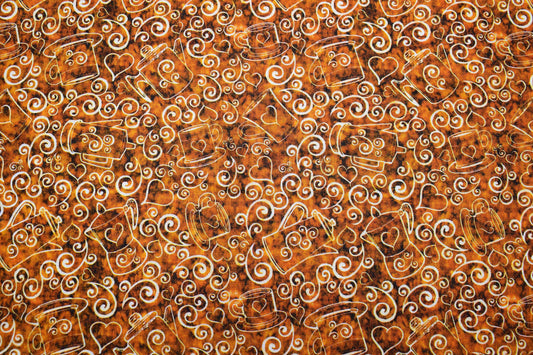 coffee lovers fabric, Quilting fabric, cotton fabric, quilting treasures, cafe all day Price by the Half Metre The Quilt Sanctuary