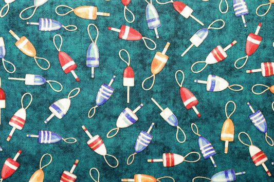 fishing floats fabric, Quilting fabric, Smooth Sailing, price by the half metre The Quilt Sanctuary