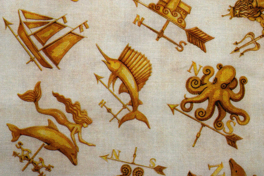 Compass point fabric, Quilting fabric, Smooth Sailing, price by the half metre The Quilt Sanctuary