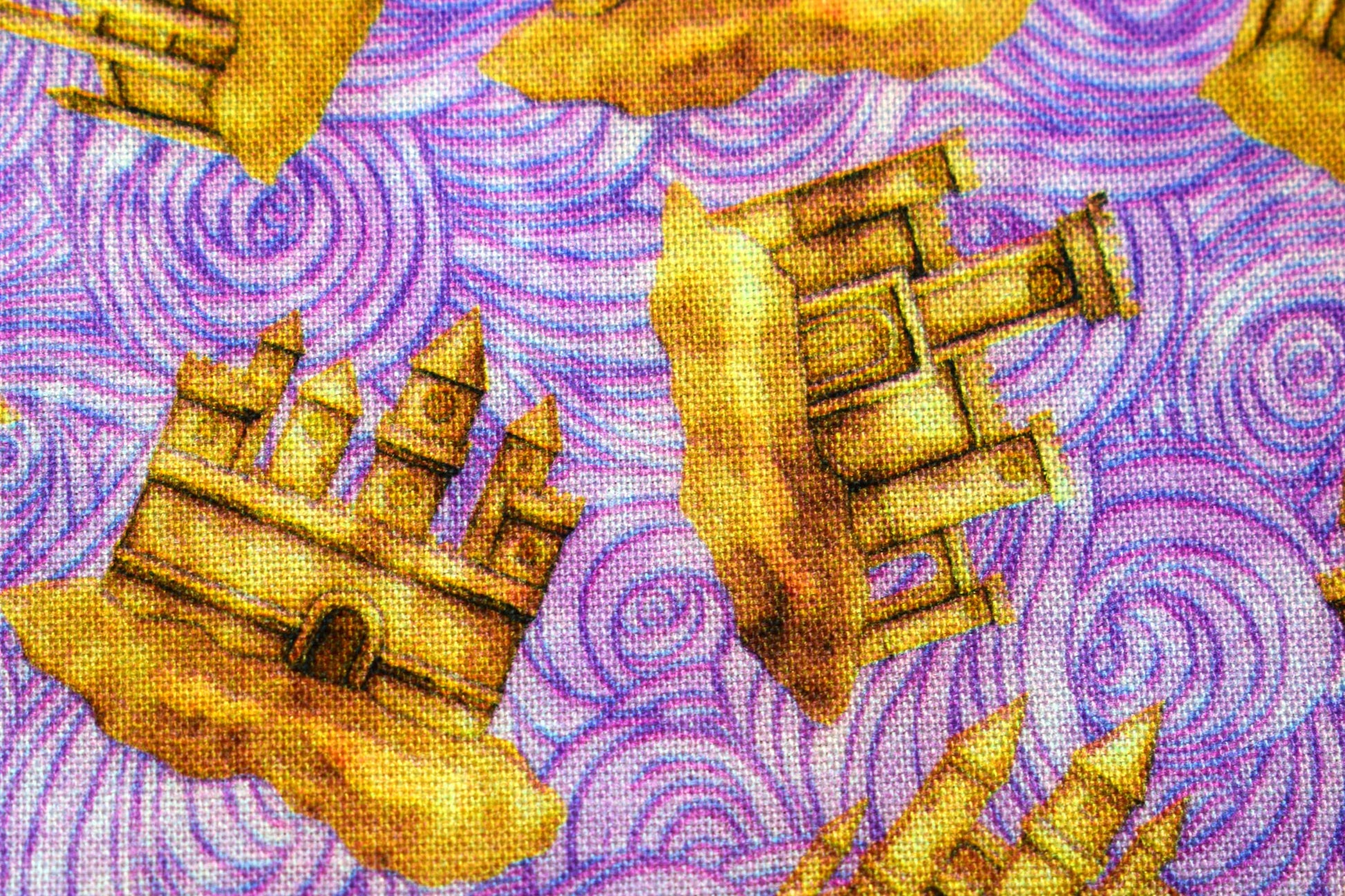 Lilac Sandcastle Fabric, Quilting fabric, Sea Serenade, price by the half metre The Quilt Sanctuary