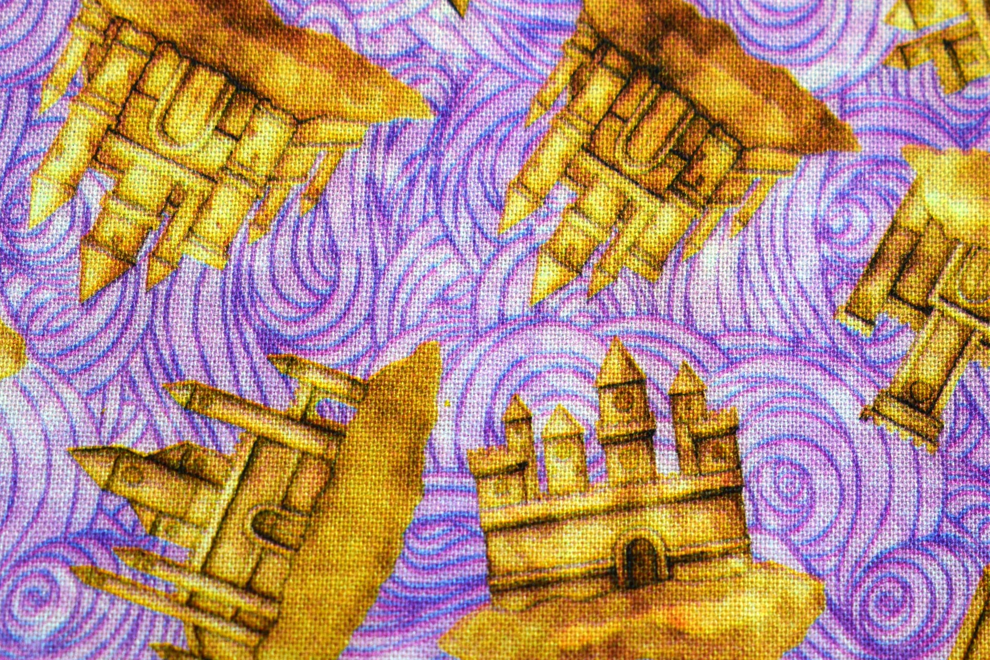 Lilac Sandcastle Fabric, Quilting fabric, Sea Serenade, price by the half metre The Quilt Sanctuary